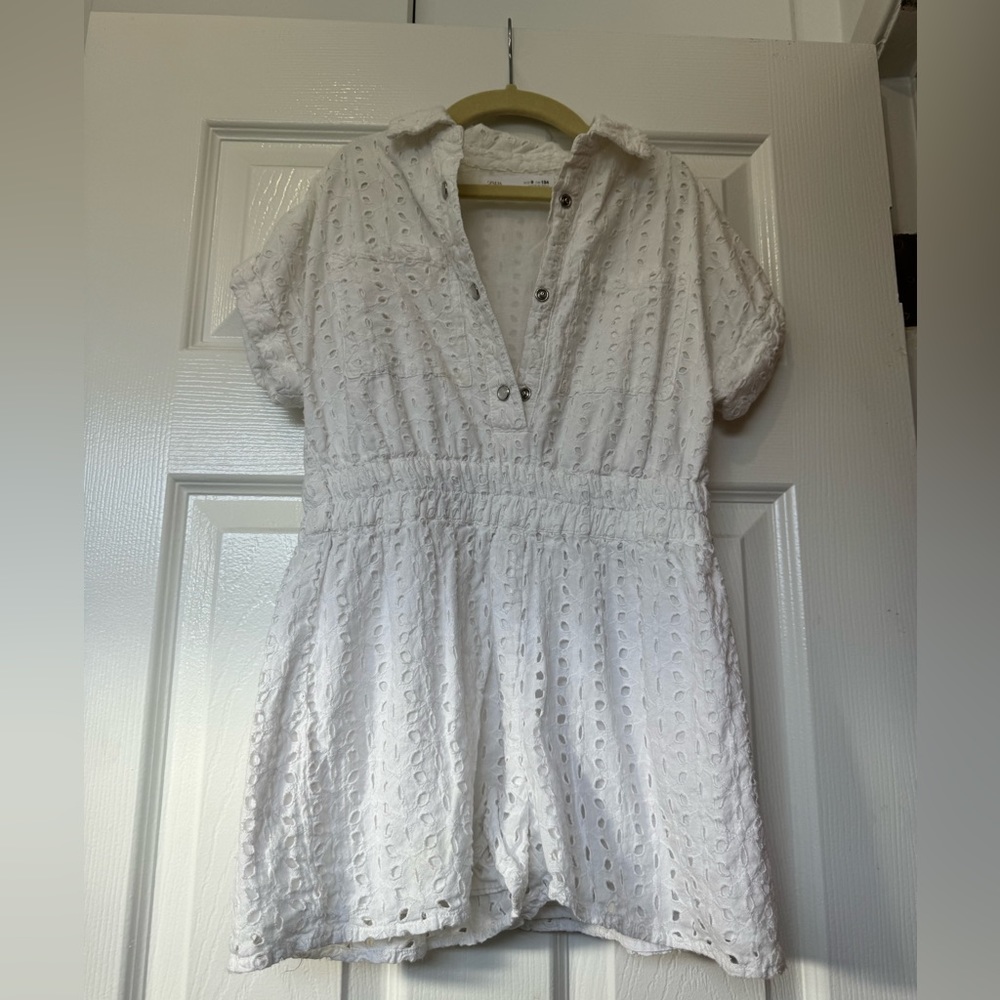 Zara girls white romper